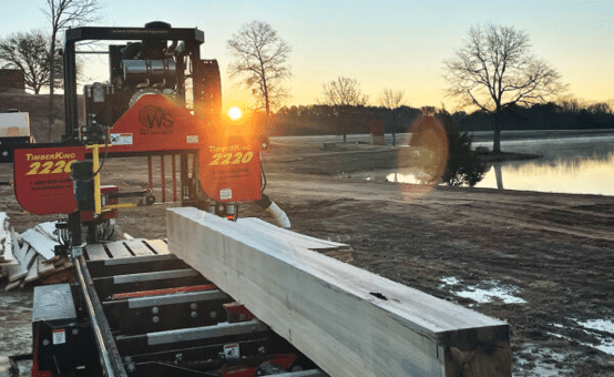 Sun sets over the Woodruff's TimberKing sawmill